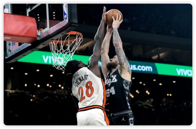 坎寧安25+12?？怂?7分 哈里斯22+7活塞戰(zhàn)勝馬刺 