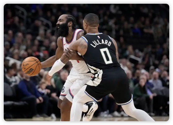 字母哥復(fù)出23分哈登24+8 倫納德25分快船不敵雄鹿