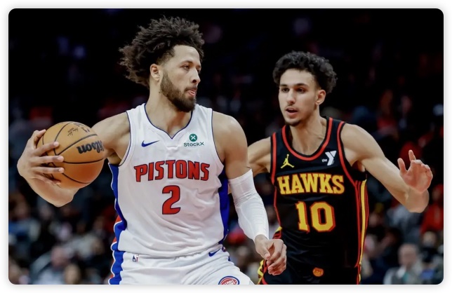 坎寧安38+12吹楊38分 比斯利24+7活塞險(xiǎn)勝老鷹