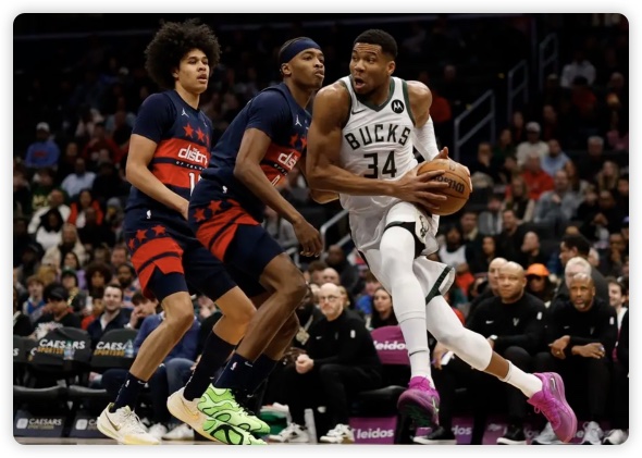 字母18分&6犯離場(chǎng)薩爾22分 庫(kù)茲馬19+8雄鹿險(xiǎn)勝奇才